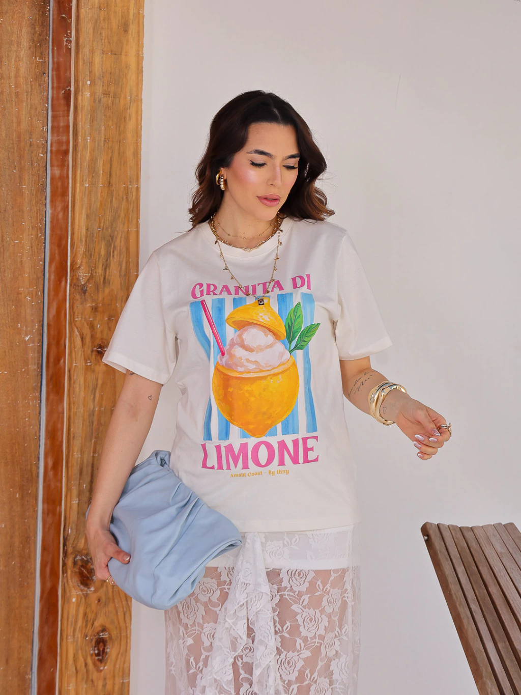 CAMISETA FEMININA LIMONE OFF  ALGODÃO
